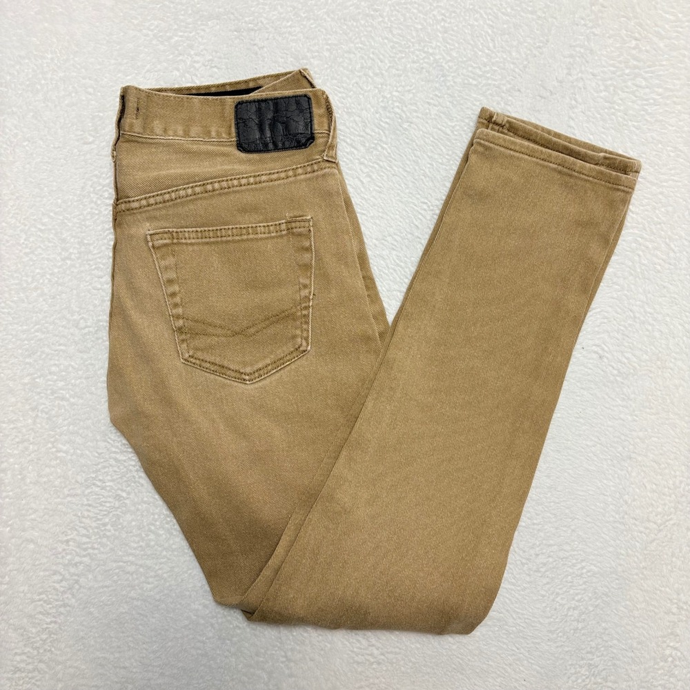 Bullhead Denim Co Mens Skinny Jeans Tan Khaki 29x30 Skater Indie Grunge